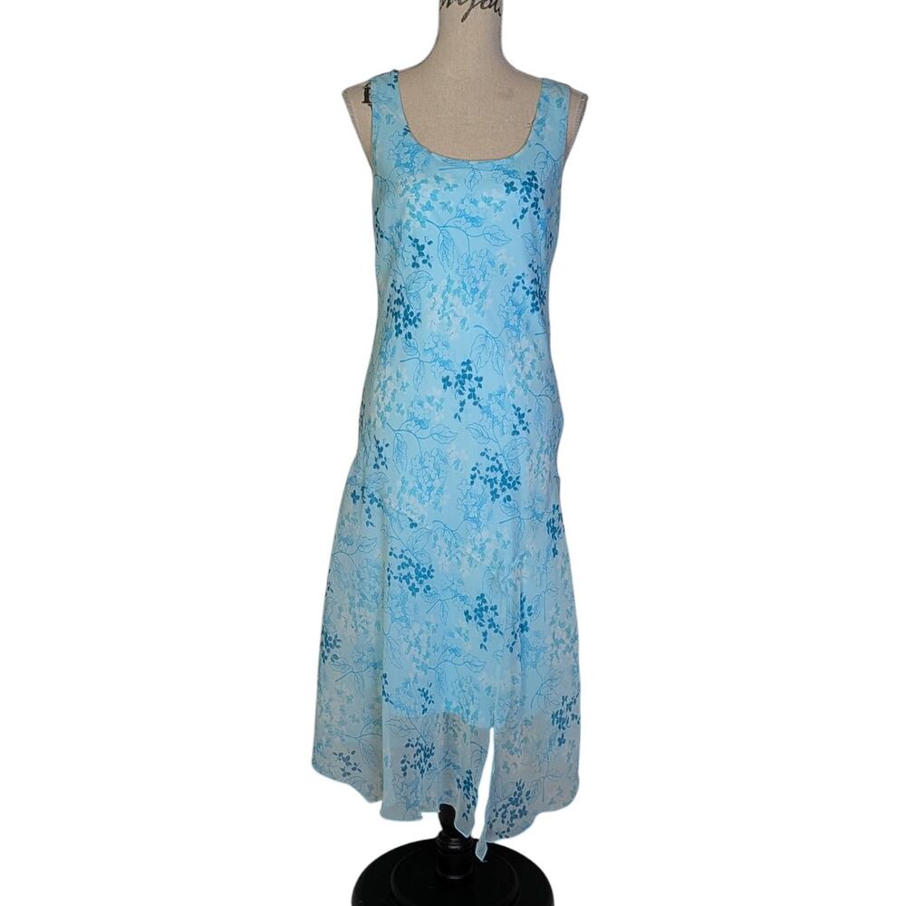 Meghan Matthews Y2k Blue Beachy Style Flowy Sun Dress. Size 10